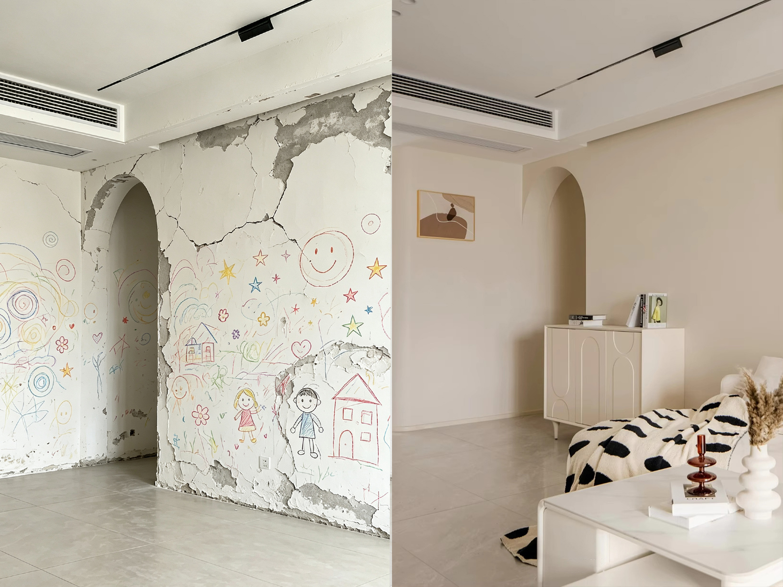 香港太古城客廳牆布 現代簡約風格 無縫拼接 奧壁森 AOBISEN Taikoo Shing Hong Kong Living Room Seamless Wallcovering Modern Style